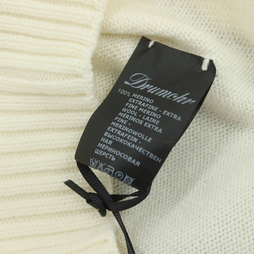 【中古】ドルモア DRUMOHR ウール タートルネック プルオーバーニット アイボリー【 46 】【 状態ランクA 】【 メンズ 】