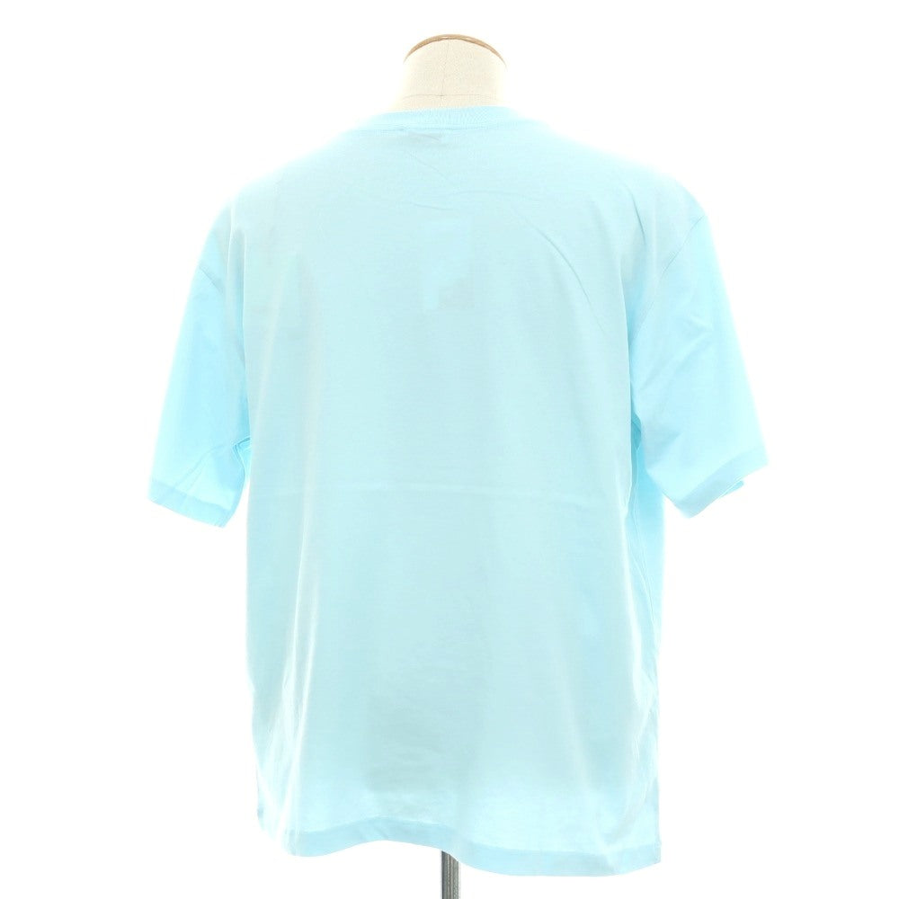 【中古】【未使用】サンドロ sandro コットン ラバープリント クルーネック 半袖Ｔシャツ ライトブルー【サイズS】【 状態ランクS 】【 メンズ 】