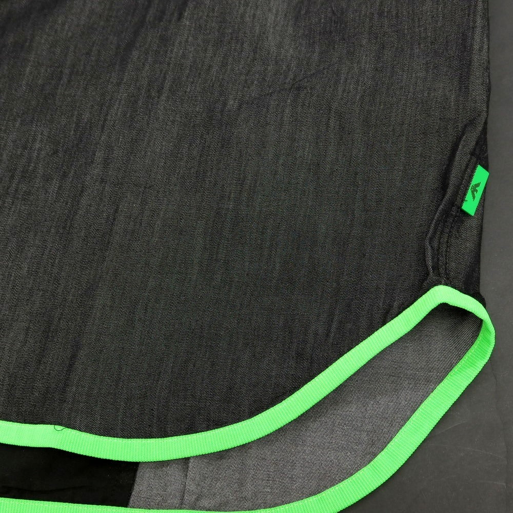 【中古】エンポリオ アルマーニ EMPORIO ARMANI コットン オーバーフィット 半袖シャツ ブラックxネオングリーン【サイズS】【 状態ランクB 】【 メンズ 】