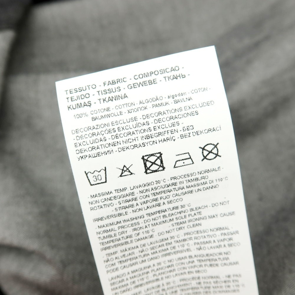 【中古】エンポリオ アルマーニ EMPORIO ARMANI コットン オーバーフィット 半袖シャツ ブラックxネオングリーン【サイズS】【 状態ランクB 】【 メンズ 】