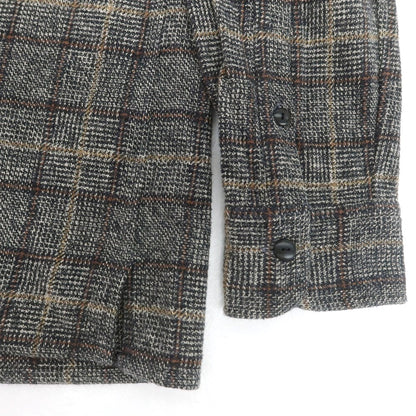 【中古】モヒート MOJITO コットン チェック オープンカラー カジュアルシャツ グレー系xブラウン【 M 】【 状態ランクB 】【 メンズ 】