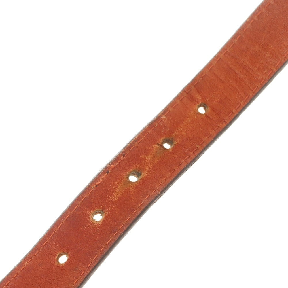 【中古】スマザーズ&amp;ブランソン Smathers&amp;Branson レザー×キャンバス ベルト ネイビーxブラウン【 32 】【 状態ランクC 】【 メンズ 】