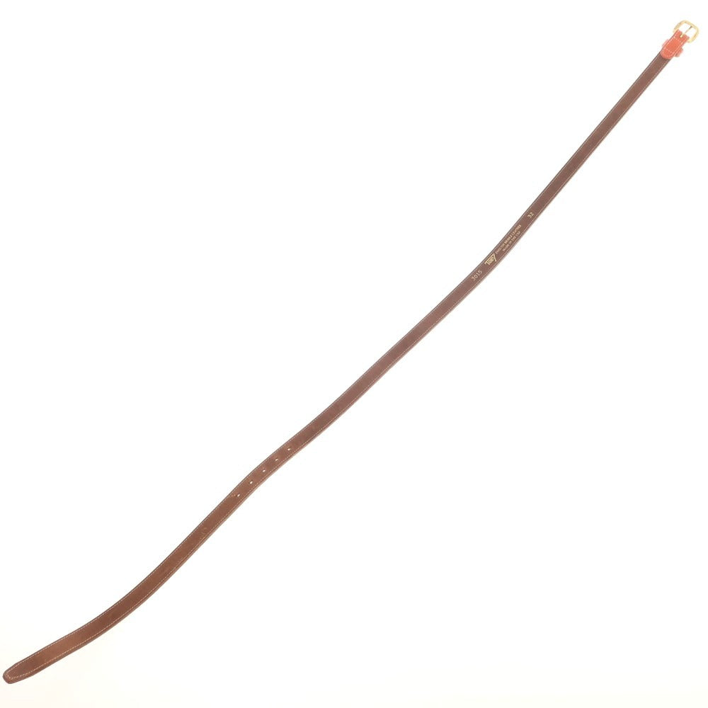 【中古】トリーレザー TORY LEATHER ブライドルレザー ベルト オレンジ【 32 】【 状態ランクC 】【 メンズ 】