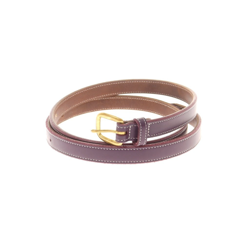 【中古】トリーレザー TORY LEATHER ブライドルレザー ベルト パープル【 34 】【 状態ランクC 】【 メンズ 】