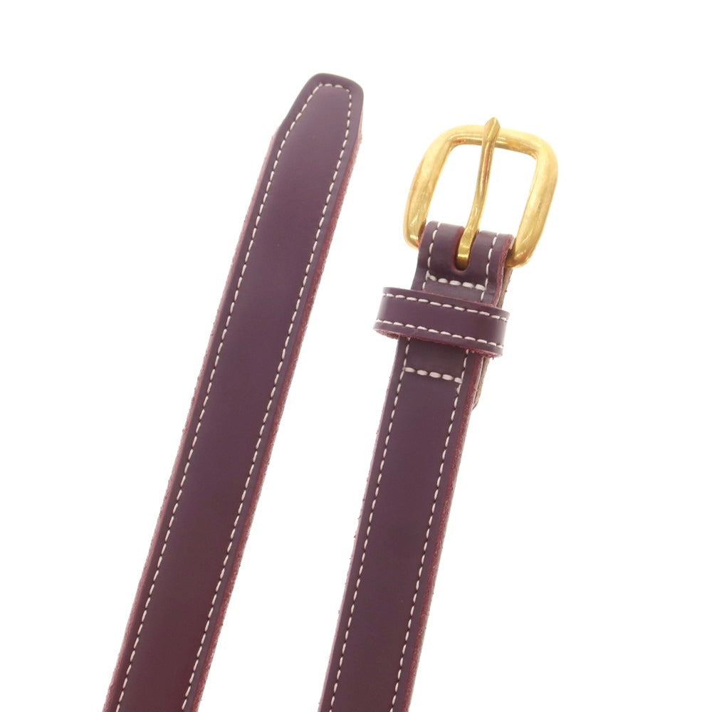 【中古】トリーレザー TORY LEATHER ブライドルレザー ベルト パープル【 34 】【 状態ランクC 】【 メンズ 】