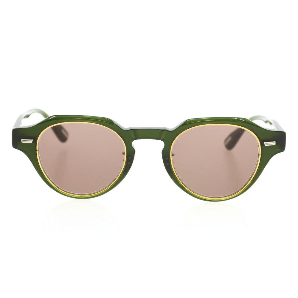 【中古】ユウイチ トヤマ YUICHI TOYAMA U-129 DFW セルフレーム クラウンパント サングラス ダークグリーンxゴールド【サイズ46□23 148】【 状態ランクA 】【 メンズ 】