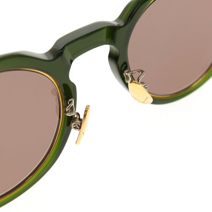 【中古】ユウイチ トヤマ YUICHI TOYAMA U-129 DFW セルフレーム クラウンパント サングラス ダークグリーンxゴールド【サイズ46□23 148】【 状態ランクA 】【 メンズ 】