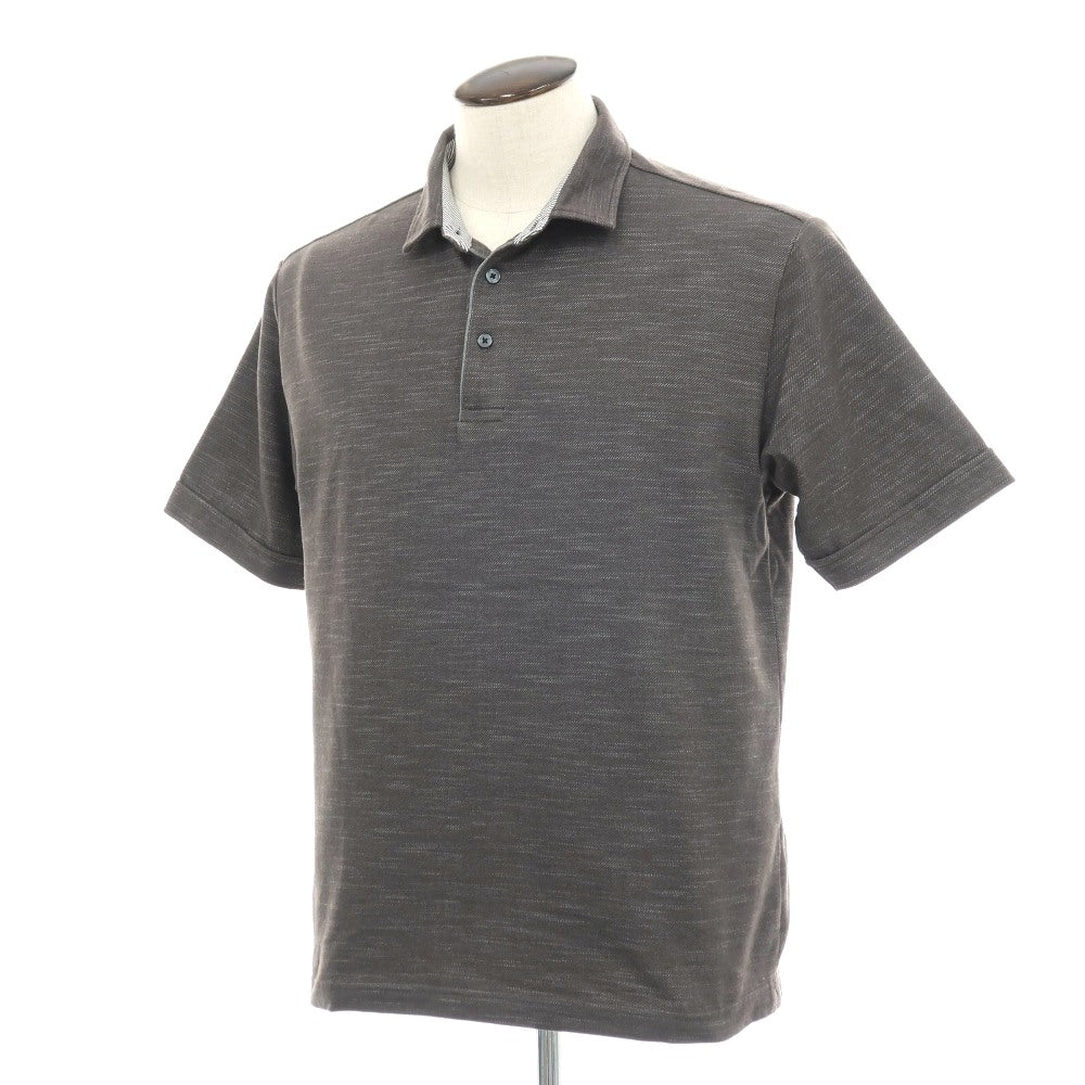 【中古】ア デイ イン ザ ライフ ユナイテッドアローズ a day in the life united arrows コットンポリエステルポリウレタン 半袖ポロシャツ グレーブラウン【サイズXL】【 状態ランクB 】【 メンズ 】