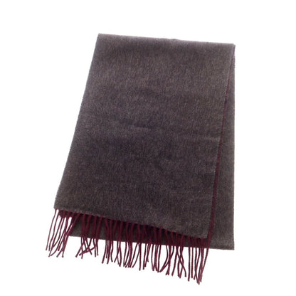 【中古】ビューティアンドユースユナイテッドアローズ BEAUTY&amp;YOUTH UNITED ARROWS カシミヤ マフラー グレーxダークパープル【 状態ランクB 】【 ユニセックス 】