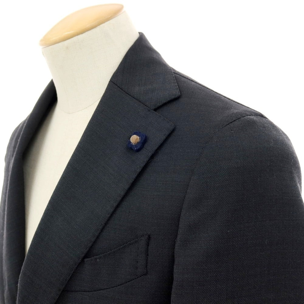 【中古】ラルディーニ LARDINI ポリエステルウール 3つボタンスーツ チャコールグレー【サイズ42】【 状態ランクA 】【 メンズ 】 [DPD]