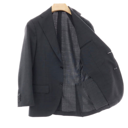 【中古】ラルディーニ LARDINI ポリエステルウール 3つボタンスーツ チャコールグレー【サイズ42】【 状態ランクA 】【 メンズ 】