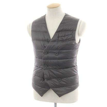【中古】ヘルノ Herno ナイロン ダブル ダウンベスト グレー【 42 】【 状態ランクB 】【 メンズ 】