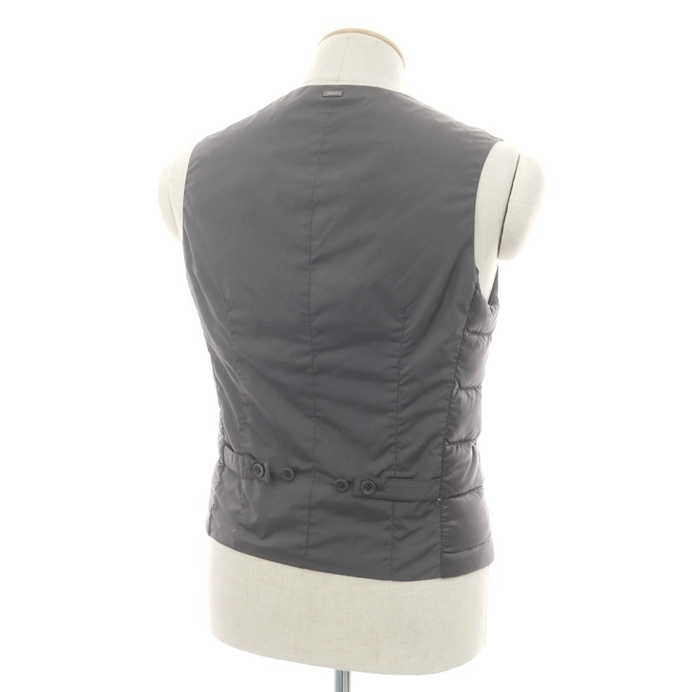【中古】ヘルノ Herno ナイロン ダブル ダウンベスト グレー【 42 】【 状態ランクB 】【 メンズ 】