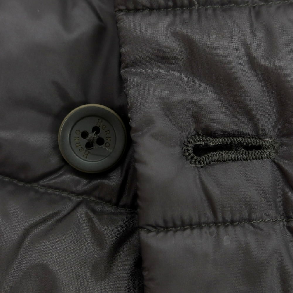 【中古】ヘルノ Herno ナイロン ダブル ダウンベスト グレー【 42 】【 状態ランクB 】【 メンズ 】