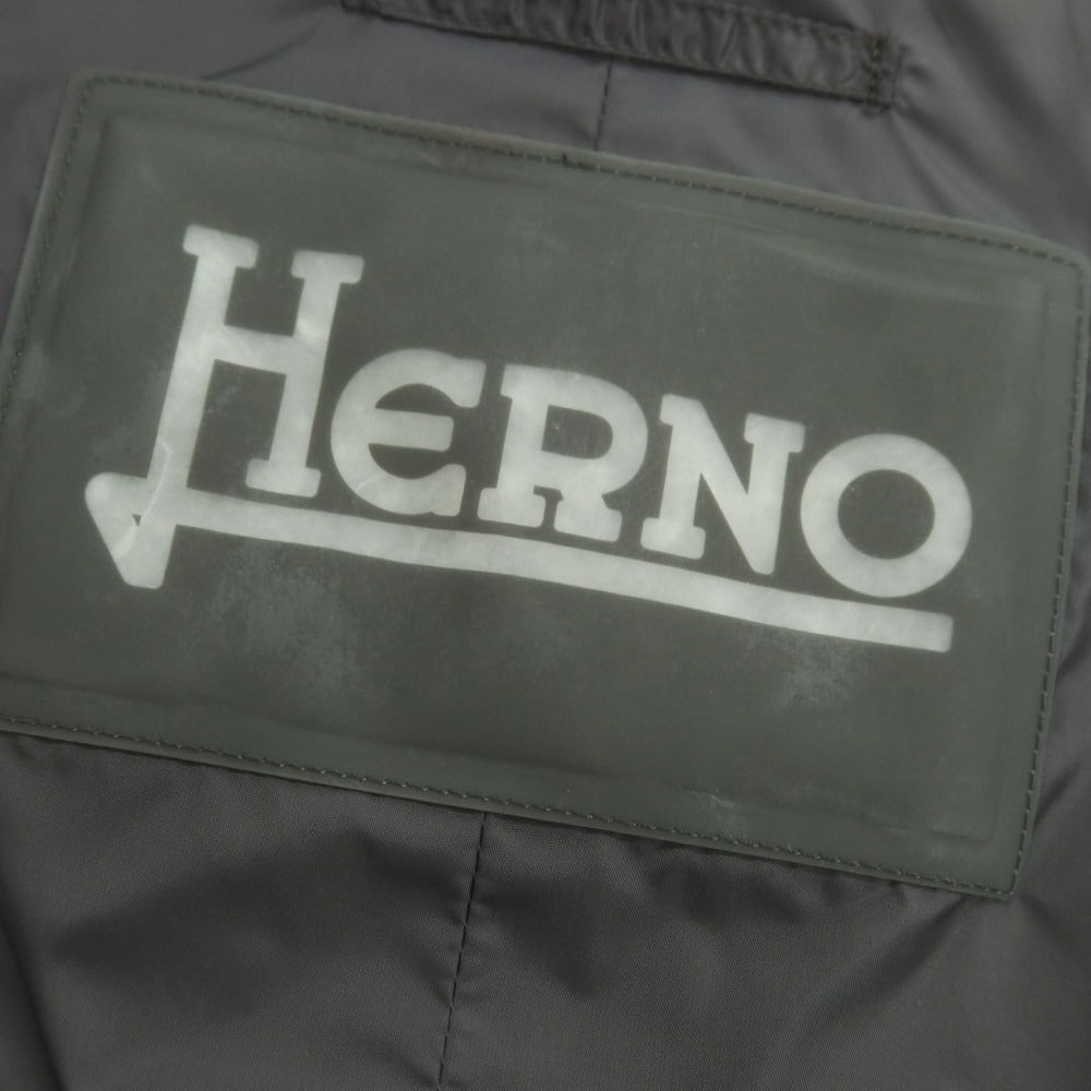 【中古】ヘルノ Herno ナイロン ダブル ダウンベスト グレー【 42 】【 状態ランクB 】【 メンズ 】