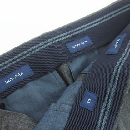 【中古】インコテックス INCOTEX SUPER100’S ウール ドレススラックスパンツ グレー【 44 】【 状態ランクB 】【 メンズ 】