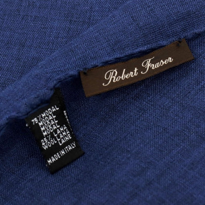 【中古】ロバート フレイザー ROBERT FRASER モダールウール ストール ネイビー【 状態ランクB 】【 メンズ 】