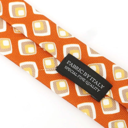 【中古】ロバート フレイザー ROBERT FRASER シルク 小紋柄ネクタイ オレンジ【 状態ランクA 】【 メンズ 】