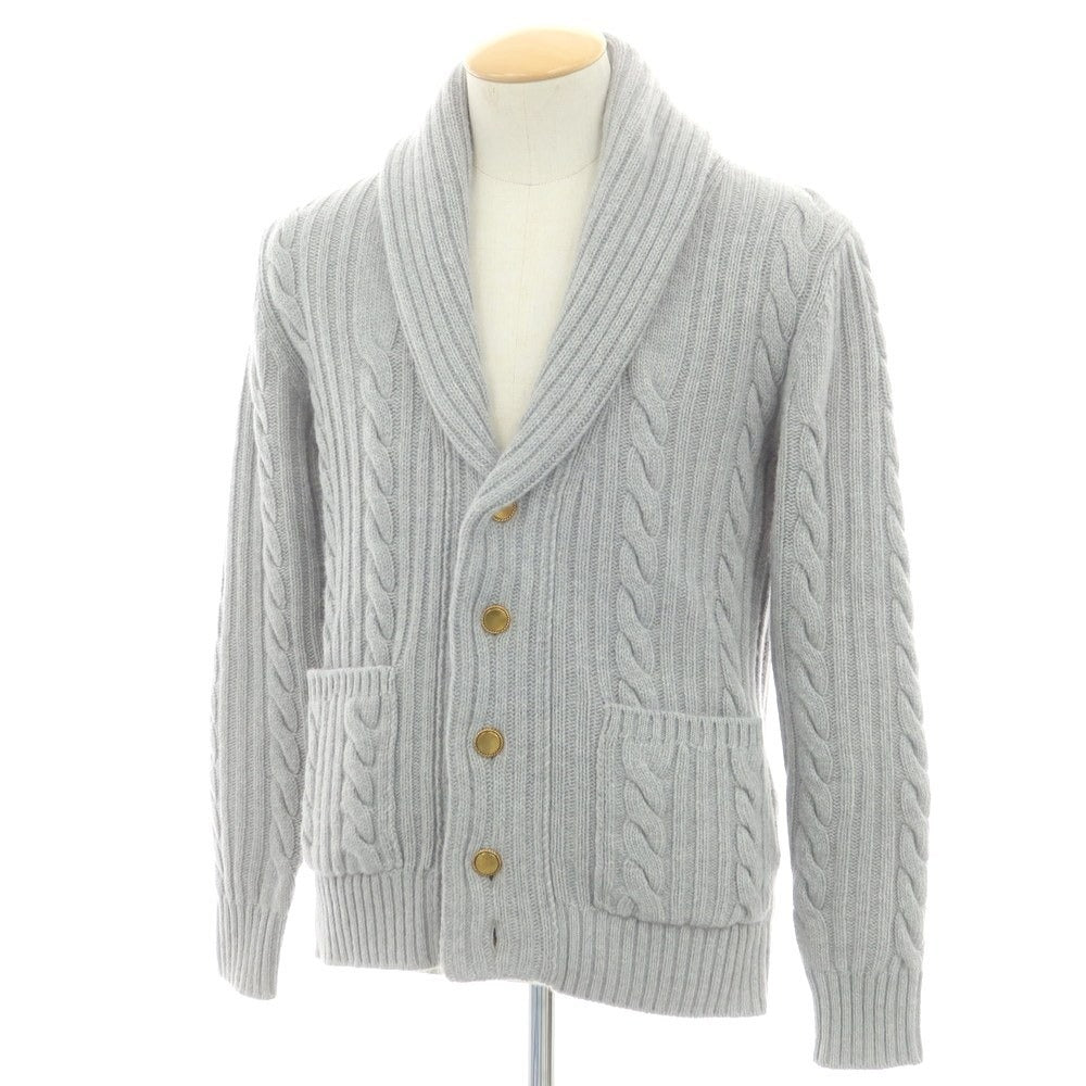 【中古】バフィー BAFY ローゲージ ウール ショールカラー カーディガン ライトグレー【 44 】【 状態ランクA 】【 メンズ 】