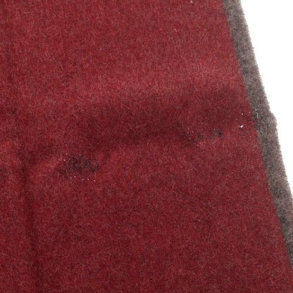 【中古】エルメネジルドゼニア Ermenegildo Zegna カシミヤ マフラー グレーxワインレッド【 状態ランクD 】【 メンズ 】