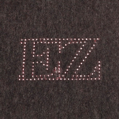 【中古】エルメネジルドゼニア Ermenegildo Zegna カシミヤ マフラー グレーxワインレッド【 状態ランクD 】【 メンズ 】