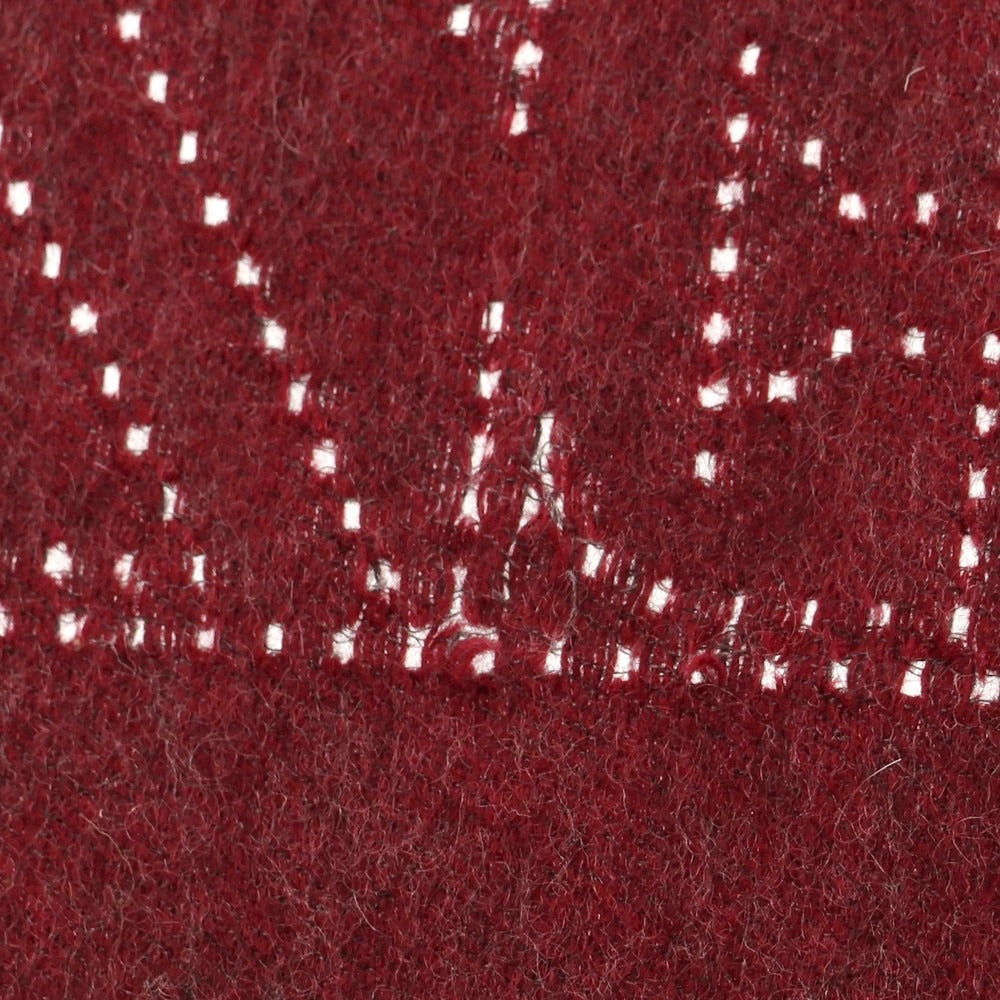 【中古】エルメネジルドゼニア Ermenegildo Zegna カシミヤ マフラー グレーxワインレッド【 状態ランクD 】【 メンズ 】