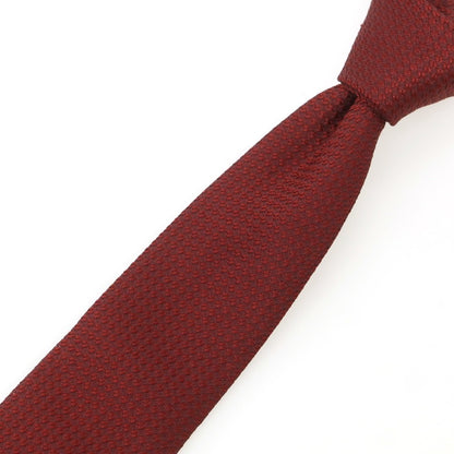 【中古】グッチ GUCCI シルク 無地ネクタイ ワインレッド【 状態ランクA 】【 メンズ 】
