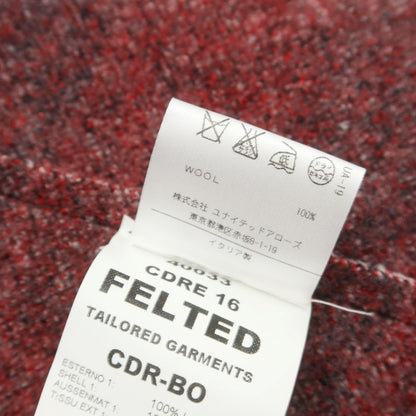 【中古】フェルテッドテーラードガーメンツ FELTED TAILORED GARMENTS ウール ダッフルコート ライトパープル系xレッド【 S 】【 状態ランクA 】【 メンズ 】