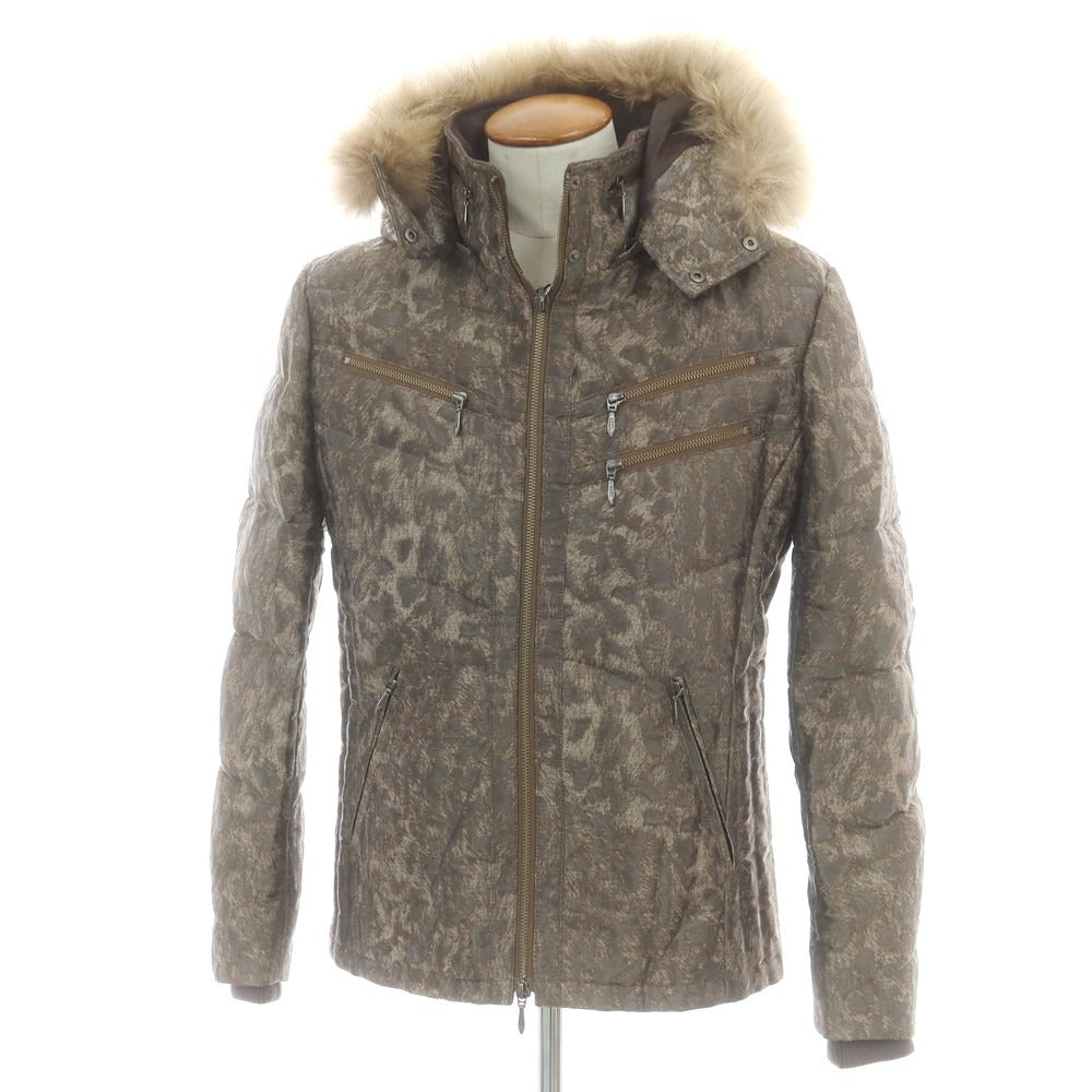 【中古】トルネードマート TORNADO MART ポリエステルウール ファー ダウンジャケット ブラウン【 L 】【 状態ランクA 】【 メンズ 】