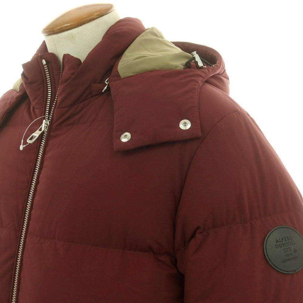 【中古】ダンヒル Dunhill ストレッチナイロン ダウンジャケット ワインレッド【 OSR（165/84A） 】【 状態ランクA 】【 メンズ 】