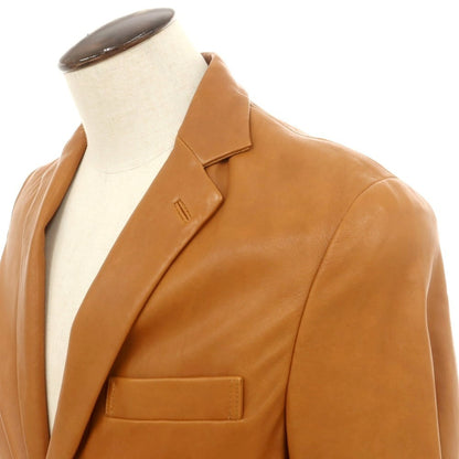 【中古】タケオキクチ TAKEO KIKUCHI ラムレザー 2B カジュアルジャケット キャメル【 3 】【 状態ランクB 】【 メンズ 】