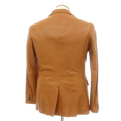 【中古】タケオキクチ TAKEO KIKUCHI ラムレザー 2B カジュアルジャケット キャメル【 3 】【 状態ランクB 】【 メンズ 】