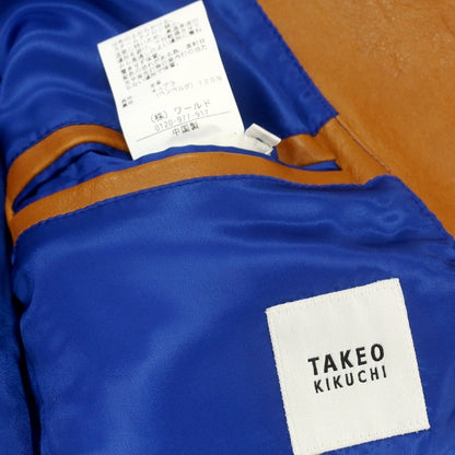 【中古】タケオキクチ TAKEO KIKUCHI ラムレザー 2B カジュアルジャケット キャメル【 3 】【 状態ランクB 】【 メンズ 】