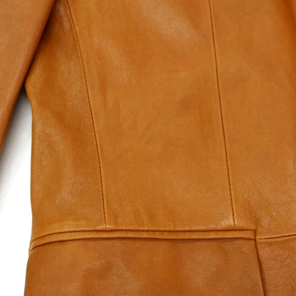 【中古】タケオキクチ TAKEO KIKUCHI ラムレザー 2B カジュアルジャケット キャメル【 3 】【 状態ランクB 】【 メンズ 】