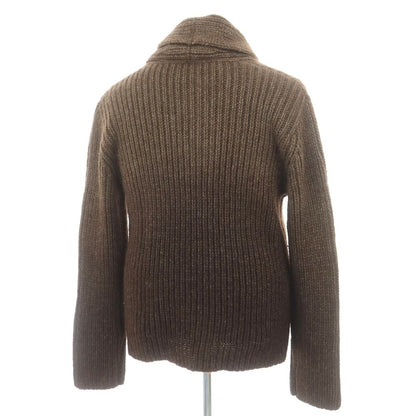 【中古】アルマーニ コレッツォーニ ARMANI COLLEZIONI ローゲージ アルパカ混ウール ショールカラー プルオーバーニット ブラウン【 52 】【 状態ランクA 】【 メンズ 】