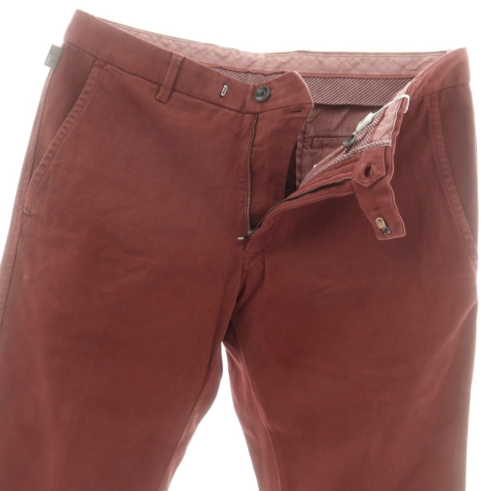 【中古】アルマーニ コレッツォーニ ARMANI COLLEZIONI ストレッチ コットン カジュアルスラックスパンツ ワインレッド【 32 】【 状態ランクA 】【 メンズ 】