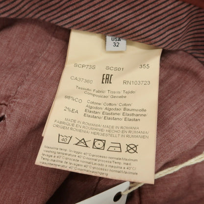 【中古】アルマーニ コレッツォーニ ARMANI COLLEZIONI ストレッチ コットン カジュアルスラックスパンツ ワインレッド【 32 】【 状態ランクA 】【 メンズ 】