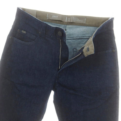 【中古】アルマーニ コレッツォーニ ARMANI COLLEZIONI J15 ストレッチ コットン ジーンズ デニムパンツ ネイビー【 31 】【 状態ランクC 】【 メンズ 】
