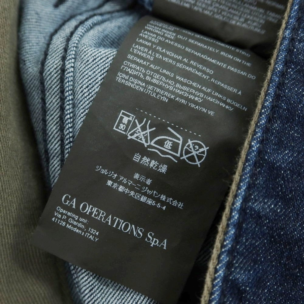 【中古】アルマーニ コレッツォーニ ARMANI COLLEZIONI J15 ストレッチ コットン ジーンズ デニムパンツ ネイビー【 31 】【 状態ランクC 】【 メンズ 】