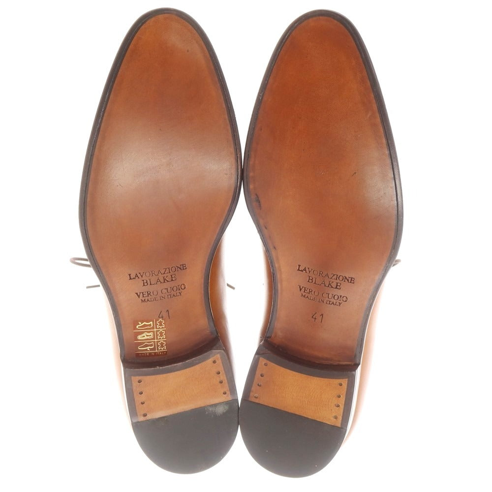 【中古】【未使用】エスポアール ESPOIR ホールカット ドレスシューズ ブラウン【 41 】【 状態ランクS 】【 メンズ 】