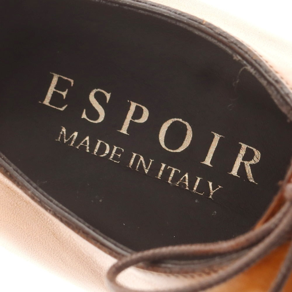 【中古】【未使用】エスポアール ESPOIR ホールカット ドレスシューズ ブラウン【 41 】【 状態ランクS 】【 メンズ 】