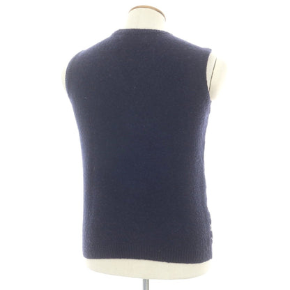 【中古】マカラスター Macalastair ウールナイロン Vネック ニットベスト ネイビー【 38 】【 状態ランクC 】【 メンズ 】