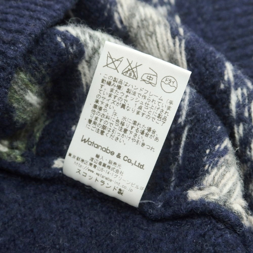 【中古】マカラスター Macalastair ウールナイロン Vネック ニットベスト ネイビー【 38 】【 状態ランクC 】【 メンズ 】