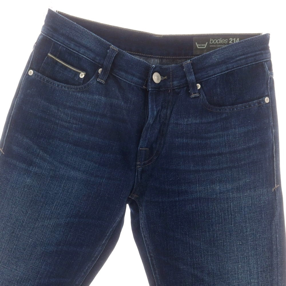 【中古】ケアレーベル Care label コットン リネン ポリエステル ジーンズ デニムパンツ ネイビー【 サイズ31 】【 状態ランクA 】【 メンズ 】 [DPD]