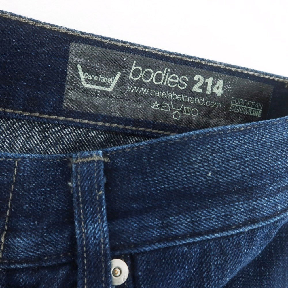 【中古】ケアレーベル Care label コットン リネン ポリエステル ジーンズ デニムパンツ ネイビー【 サイズ31 】【 状態ランクA 】【 メンズ 】 [DPD]