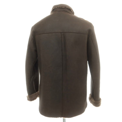 【中古】オピフィックス OPIFIX ラムムートン レザーブルゾン ブラウン【 48 】【 状態ランクC 】【 メンズ 】