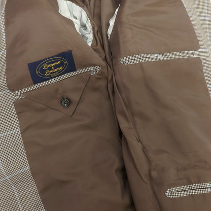 【中古】リベラーノ&amp;リベラーノ LIVERANO&amp;LIVERANO ウール チェック 3B テーラードジャケット グレーxブラウン【 表記なし（M位） 】【 状態ランクB 】【 メンズ 】