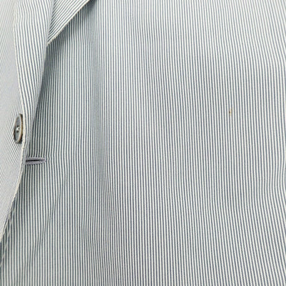 【中古】リベラーノ&amp;リベラーノ LIVERANO&amp;LIVERANO コットン ストライプ 2B テーラードジャケット ブルーxホワイト【 表記なし（S位） 】【 状態ランクC 】【 メンズ 】