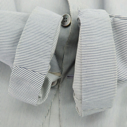 【中古】リベラーノ&amp;リベラーノ LIVERANO&amp;LIVERANO コットン ストライプ 2B テーラードジャケット ブルーxホワイト【 表記なし（S位） 】【 状態ランクC 】【 メンズ 】