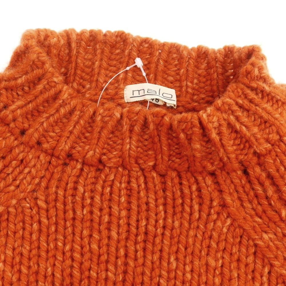 【中古】マーロ Malo カシミヤ モックネック プルオーバーニット オレンジ【 46 】【 状態ランクA 】【 メンズ 】